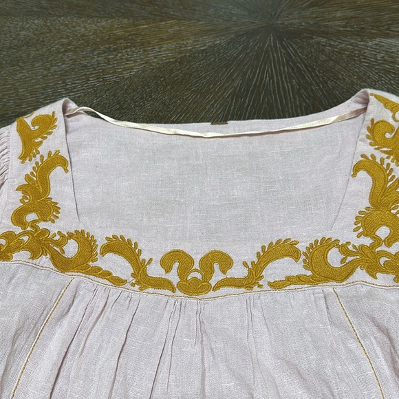Free People Pink Blouse with Gold Accents - Picture 6 of 11